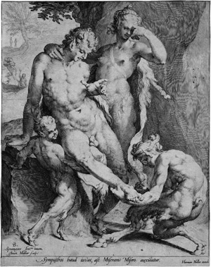 Lot 5578, Auction  110, Muller, Jan Harmensz., Oreade, einem Faun einen Dorn aus dem Fuße ziehend
