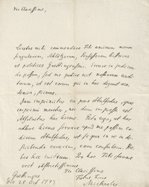 Los 2522 - Michaelis, Johann David - Brief 1773 - 0 - thumb