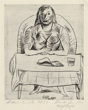Los 7183 - Kleinschmidt, Paul - Frau am Tisch - 0 - thumb