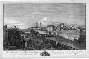 Lot 5427, Auction  114, Bellotto, Bernardo, Vue exterieure de la Porte d'Italie des Rempars de la ville de Dresden