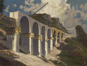 Lot 7286, Auction  115, Mercker, Erich, Bau der Drachenlochbrücke