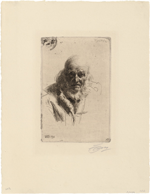 Lot 5457, Auction  116, Zorn, Anders, Bildnis Djos Mats