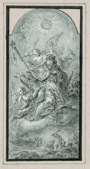 Lot 6686, Auction  116, Enderle, Johann Baptist - zugeschrieben, Die Apotheose eines Bischofs
