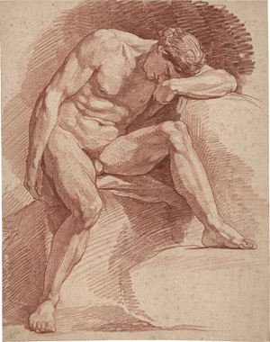 Lot 6693, Auction  122, Lépicié, Nicolas-Bernard, Sitzender männlicher Alt mit angewinkeltem Bein