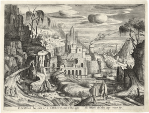 Lot 5086, Auction  123, Hondius, Hendrick, Landschaft mit Christus und seinen Jüngern auf dem Weg nach Emmaus