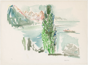 Lot 7286, Auction  123, Kokoschka, Oskar, Genfer See Landschaft