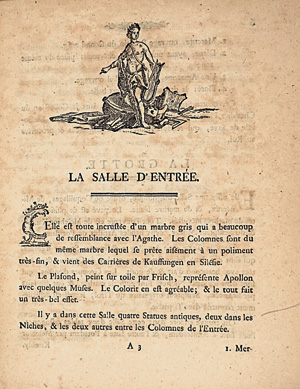 Lot 244, Auction  125, Oesterreich, Matthias, Description de tout l'interieur des deux palais de Sans-Souci. Potsdam, Sommer, 1773. - Erste Ausgabe