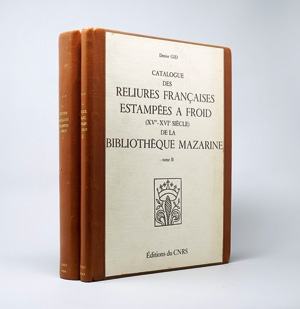 Los 495 - Gid, Denise - Catalogue des Reliures Françaises estampées. 2 Bände. Paris 1984 - 0 - thumb