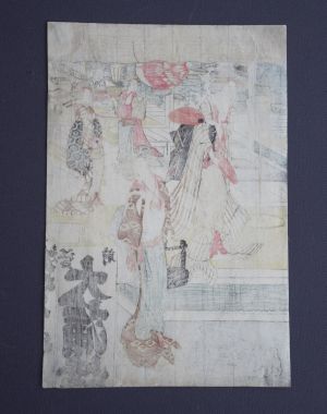Los 595 - Shun'ei, Katsukawa - Bijin-ga. Edo (Tokio) wohl etwas späterer Abdruck, nach 1807 - 2 - thumb