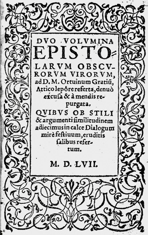 Lot 776, Auction  125, Sammelband  und Hutten, Ulrich von, Duo volumina epistolarum obscurorum virorum. Frankfurt, David Zöpfel, 1557. 