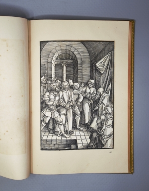 Los 779 - Schäufelein, Hans und Pinder, Ulrich - Speculum passionis domini nostri Ihesu christi. Daraus 17 Holzschnitte. Nürnberg wohl 1507 - Prachtvolle Drucke - 6 - thumb