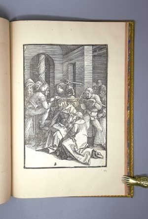 Los 779 - Schäufelein, Hans und Pinder, Ulrich - Speculum passionis domini nostri Ihesu christi. Daraus 17 Holzschnitte. Nürnberg wohl 1507 - Prachtvolle Drucke - 10 - thumb
