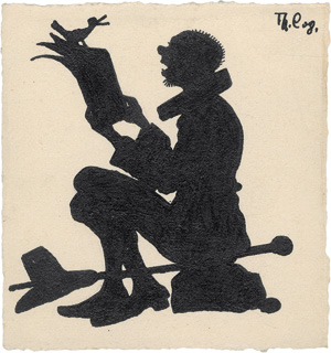 Lot 862, Auction  125, Crampe, Theodor, Silhouettenbilder. 13 signierte Tuschezeichnungen. Berlin 1908