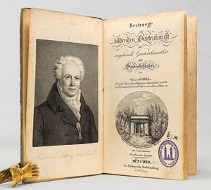 Lot 913, Auction  125, Sckell, Friedrich Ludwig von, Beitraege zur bildenden Gartenkunst. München, Joseph Lindauer, 1825. - Zweite Ausgabe vom Hauptwerk Sckells  