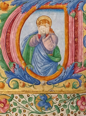 Los 1021 - Ursula von Köln - Initiale "U" Handschriften-Initialminiatur auf Pergament. Italien 15. Jahrhundert. - 0 - thumb