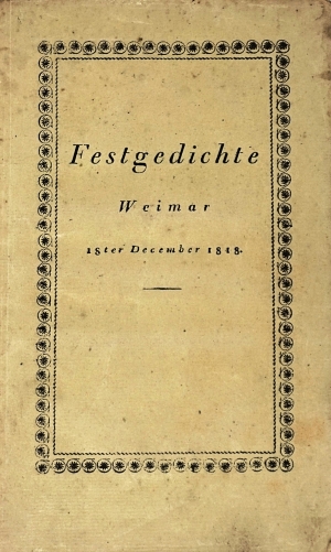 Los 1565 - Goethe, Johann Wolfgang von - Bey Allerhöchster Anwesenheit der Kaiserin Mutter Maskenzug. Stuttgart, Johann Georg Cotta, 1819 - 1 - thumb