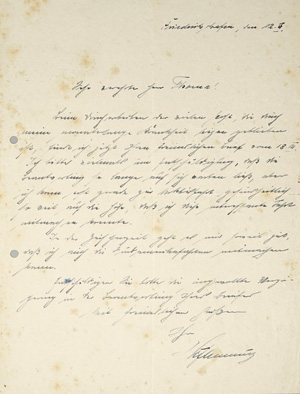Lot 2082, Auction  125, Zeppelin., Brief an Herrn Thoma