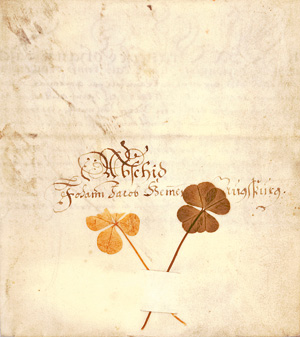 Lot 2107, Auction  125, Konstanz., Abschied und Zeugnis für einen Kanzlisten