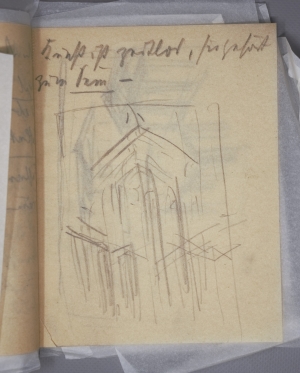 Los 2146 - Poelzig, Hans - 2 Notizhefte mit 11 Bleistift-Skizzen. 1918 - 6 - thumb
