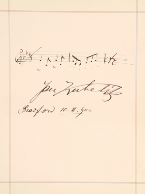 Lot 2163, Auction  125, Kubelik, Jan, Musikalisches Albumblatt. 1902
