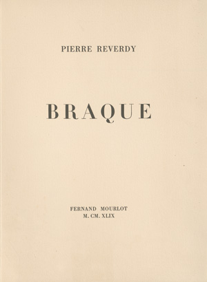 Los 3044 - Reverdy, Pierre und Braque, Georges - Une aventure méthodique - 1 - thumb
