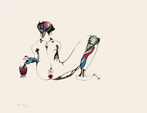 Lot 3099, Auction  125, Fini, Léonor, Le temps de la mue. Paris 1975. - Mit 22 signierten, kolorierten Radierungen. 185 Exemplare