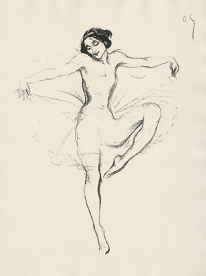 Los 3137 - Grunenberg, Arthur - Figuren. Eine Folge von 16 Steinzeichnungen. Berlin, Wasmuth, 1919. - Mit den Imperialfolio-Tafeln auf festem Zandersvélin. 200 Exemplare - 1 - thumb