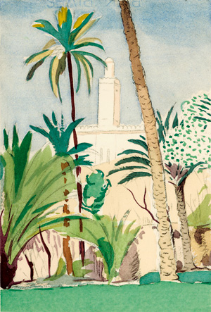 Los 3240 - Marty, Marcelle - Moussa, le petit noir. Paris, Ed. Crès, 1925. - Mit 23 Zeichnungen und 5 Aquarellen von Albert Marquet. 230 Exemplare - 0 - thumb