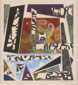 Lot 3269, Auction  125, Neuhaus, Ervin, Collage. Signierte Chromolithographie. Um 1994