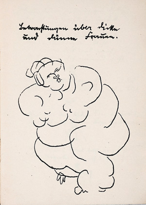 Lot 3303, Auction  125, Ringelnatz, Joachim, Betrachtungen über dicke und dünne Frauen. Leipzig 1940-1941. - Faksimiledruck