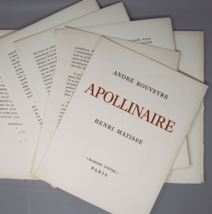 Los 3315 - Rouveyre, André - Apollinaire. Paris, Raisons d'être, 1952. Eines von 30 arabisch nummerierten Exemplaren (Gesamtauflage: 350) auf "...grand velin d'arches" und mit signiertem Druckvermerk vom Autor und vom Künstler - 16 - thumb