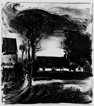Lot 3400, Auction  125, Vlaminck, Maurice de, Tournant dangereux. Paris, Librairie Stock, 1930. - Mit 6 Lithographien von Maurice de Vlaminck. 235 Exemplare