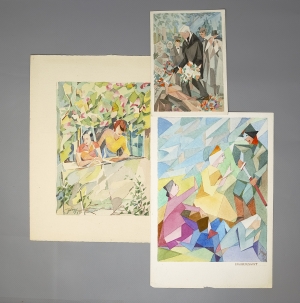 Los 3428 - Ziegs, Kurt - Künstlerischer Teilnachlass. Mit 34 Original-Entwürfen und Zeichnungen. Meist Darmstadt 1915-1970 - 11 - thumb