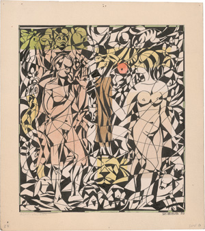 Los 3428 - Ziegs, Kurt - Künstlerischer Teilnachlass. Mit 34 Original-Entwürfen und Zeichnungen. Meist Darmstadt 1915-1970 - 1 - thumb