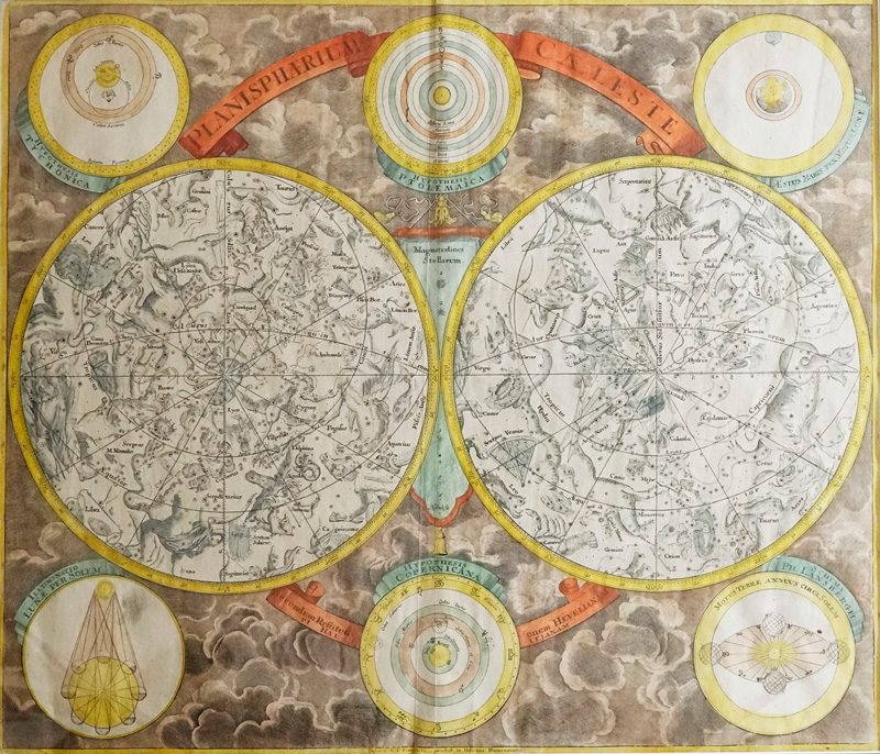Lot 26, Auction  125, Schenck, Peter, Planisphaerium Coeleste. Kolorierter Kupferstich. Amsterdam, P. Schenck, 1710