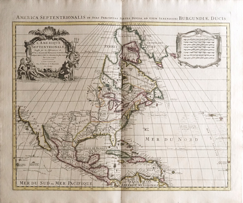 Lot 52, Auction  125, L'Isle, Guillaume de, America septentrionalis. Amsterdam, Covens und Mortier, um 1652