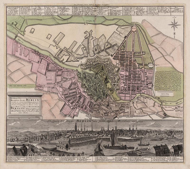 Lot 229, Auction  125, Historischer Atlas der Stadt Berlin und , Sammlung von 23 Karten Berlins auf Papier montiert. Berlin, verschiedene Drucker, 1710-1901