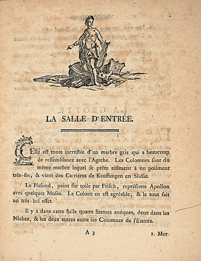 Lot 244, Auction  125, Oesterreich, Matthias, Description de tout l'interieur des deux palais de Sans-Souci. Potsdam, Sommer, 1773. - Erste Ausgabe