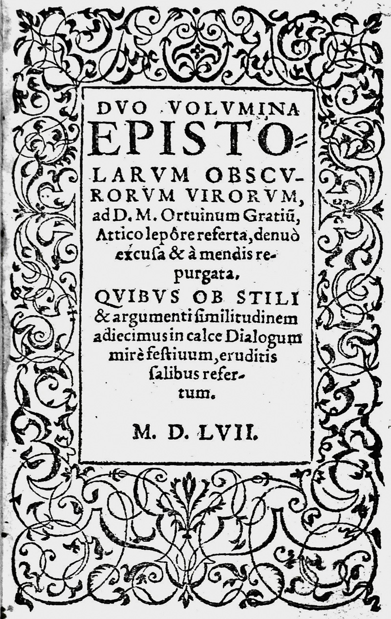 Lot 776, Auction  125, Sammelband  und Hutten, Ulrich von, Duo volumina epistolarum obscurorum virorum. Frankfurt, David Zöpfel, 1557. 