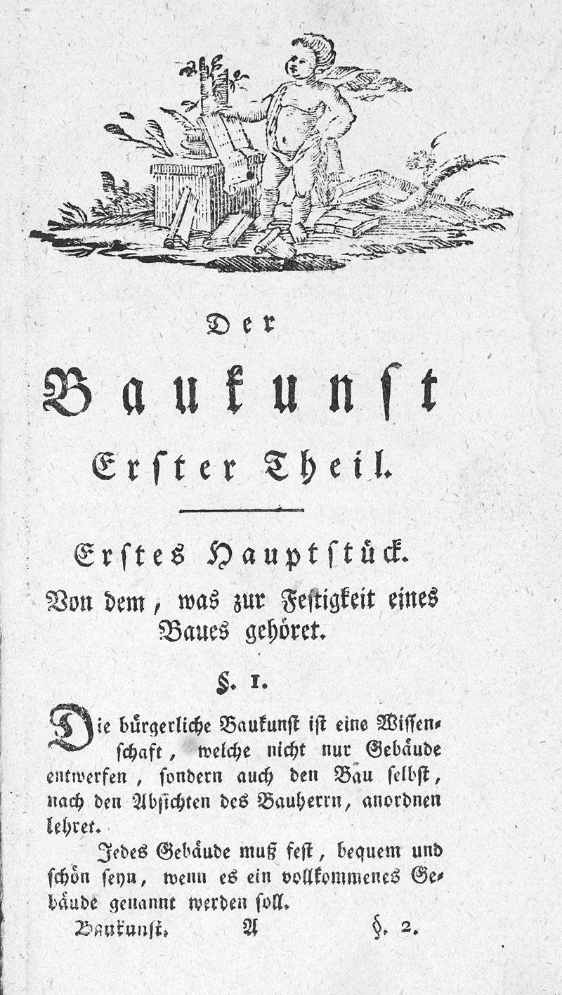 Lot 883, Auction  125, Izzo, Johann Baptisz, Anleitung zur bürgerlichen Baukunst für die deutschen Schulen. Wien, Schulanstalt, 1795
