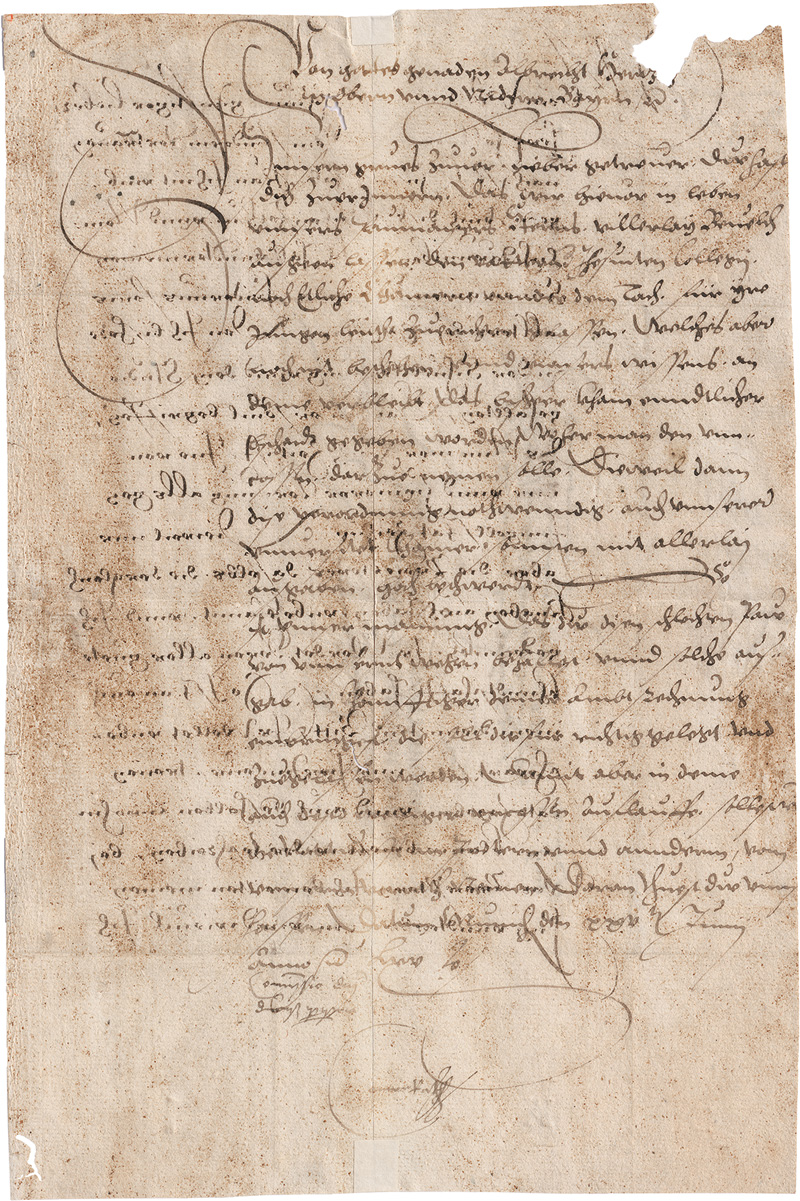 Lot 1035, Auction  125, Weinmeister, Georg, Zwei Briefe an den Ingolstädter Zöllner Georg Weinmaister