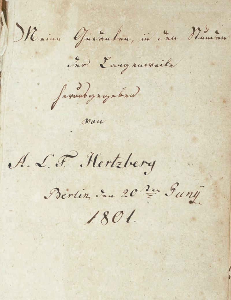Lot 2024, Auction  125, Hertzberg, A. L. F., Meine Gedanken in den Stunden der Langenweile
