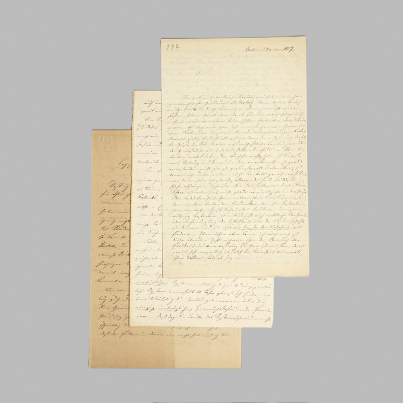 Lot 2072, Auction  125, Schleiden, Matthias Jakob, 3 Briefe an Fachkollegen. Berlin und Jena 1837 - 1845 