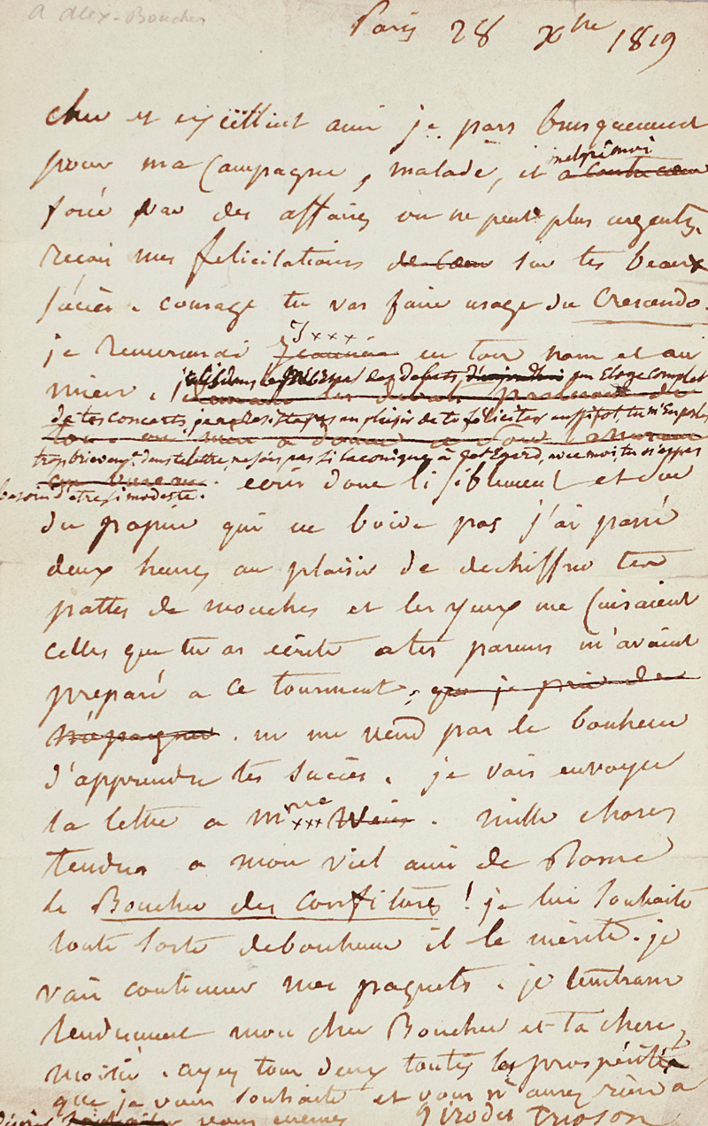 Lot 2132, Auction  125, Girodet-Trioson, Anne-Louis, Brief an einen Freund. 1819