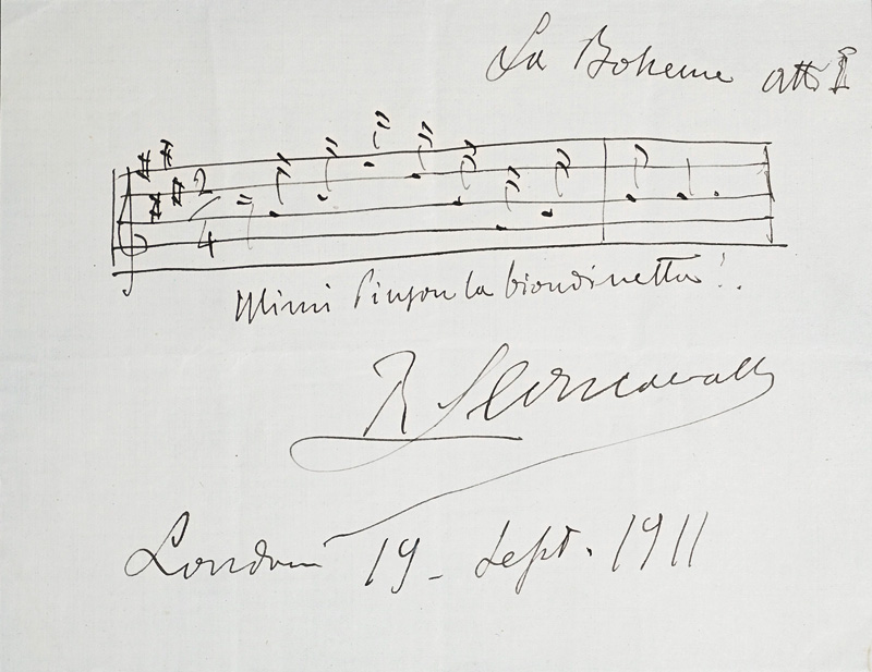 Lot 2166, Auction  125, Leoncavallo, Ruggiero, Musikalisches Albumblatt. 1911