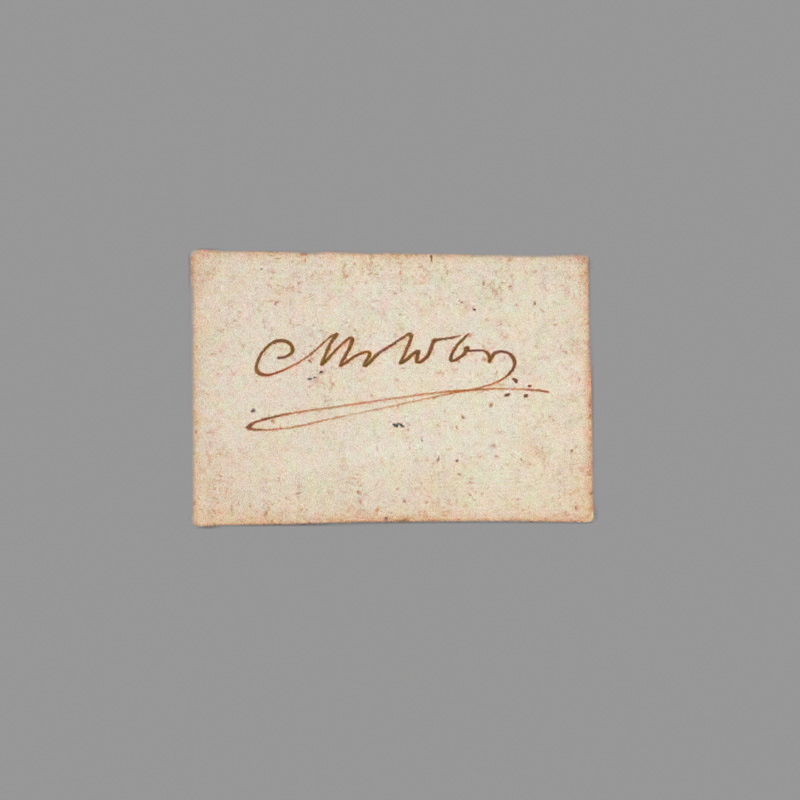 Lot 2192, Auction  125, Weber, Carl Maria von, Namenskürzel auf einer Eintrittskarte. Um 1820