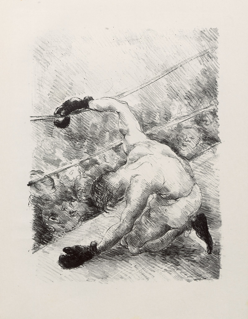 Lot 3071, Auction  125, Des Courières, Édouard und Moreau, Luc-Albert, Physiologie de la Boxe. Mit Originallithographien von L.-A. Moreau. Paris, Floury, 1929. - Eines von 60 Exemplaren auf Japon Impérial