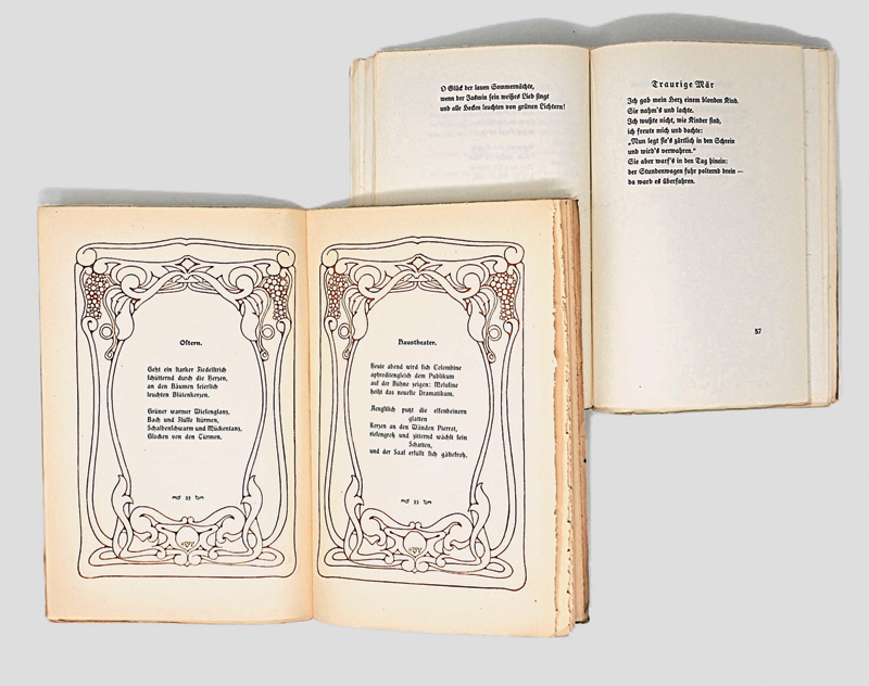 Lot 3402, Auction  125, Schaukal, Richard und Vogeler, Heinrich, Pierrot und Colombine. Leipzig, H. Seemann, 1902. - Erste Ausgabe mit eigenh. Widmung von Richard Schaukel