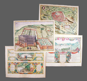 Lot 104, Auction  126, Hogenberg, Frans und Braun, Georg, 6 Ansichten italienischer Städte. Kolorierte Kupferstiche aus "Civitates Orbis Terrarum"