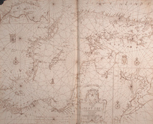 Lot 136, Auction  126, Ostsee, Abzeichnung der Kupferstichkarte "Pascaerte vande Oost Zee: van't Eylandt Ruygen von Bornholm tot aen Wyborgh" von Johannes van Loon